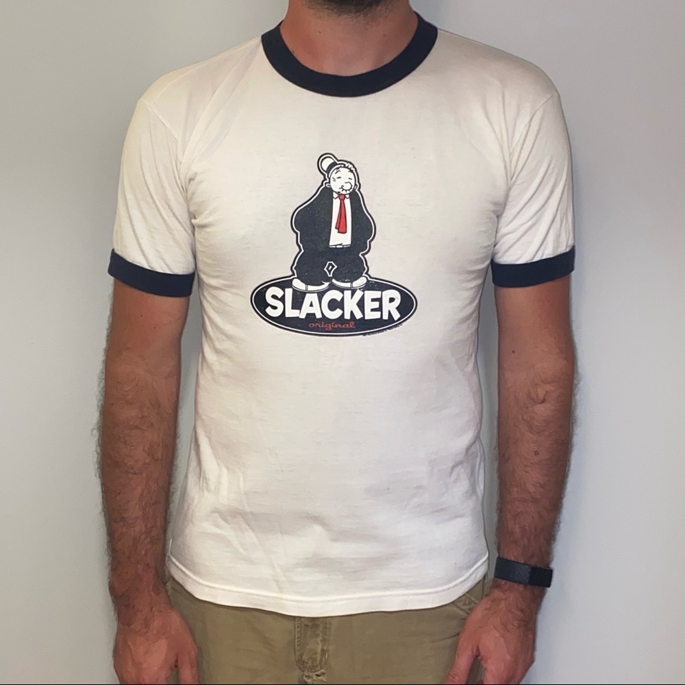 Wimpy from Popeye “Slacker” Graphic Ringer Tee